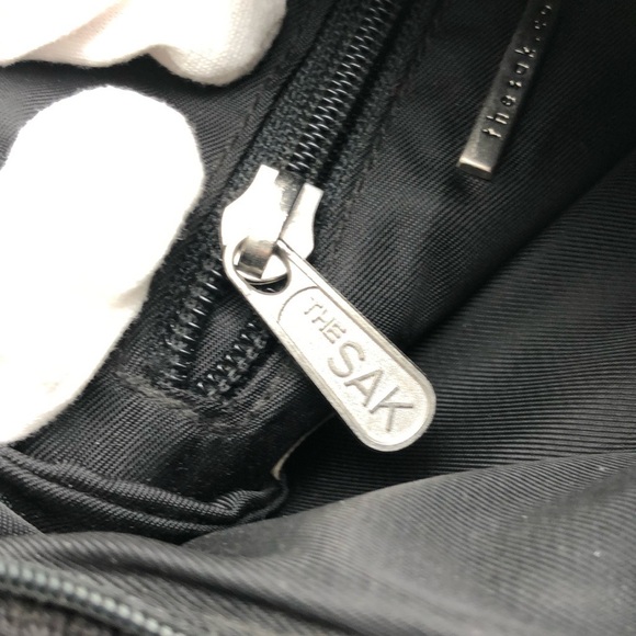 The Sak Black Crocheted Crossbody Custom Embellished,Jewelry,Fabric Vintage Bag - Picture 13 of 17